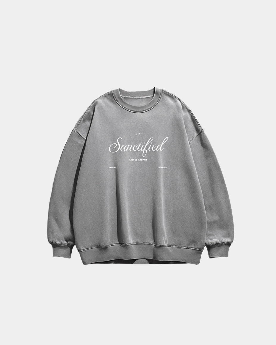 Sanctified – Washed Grey Sweater