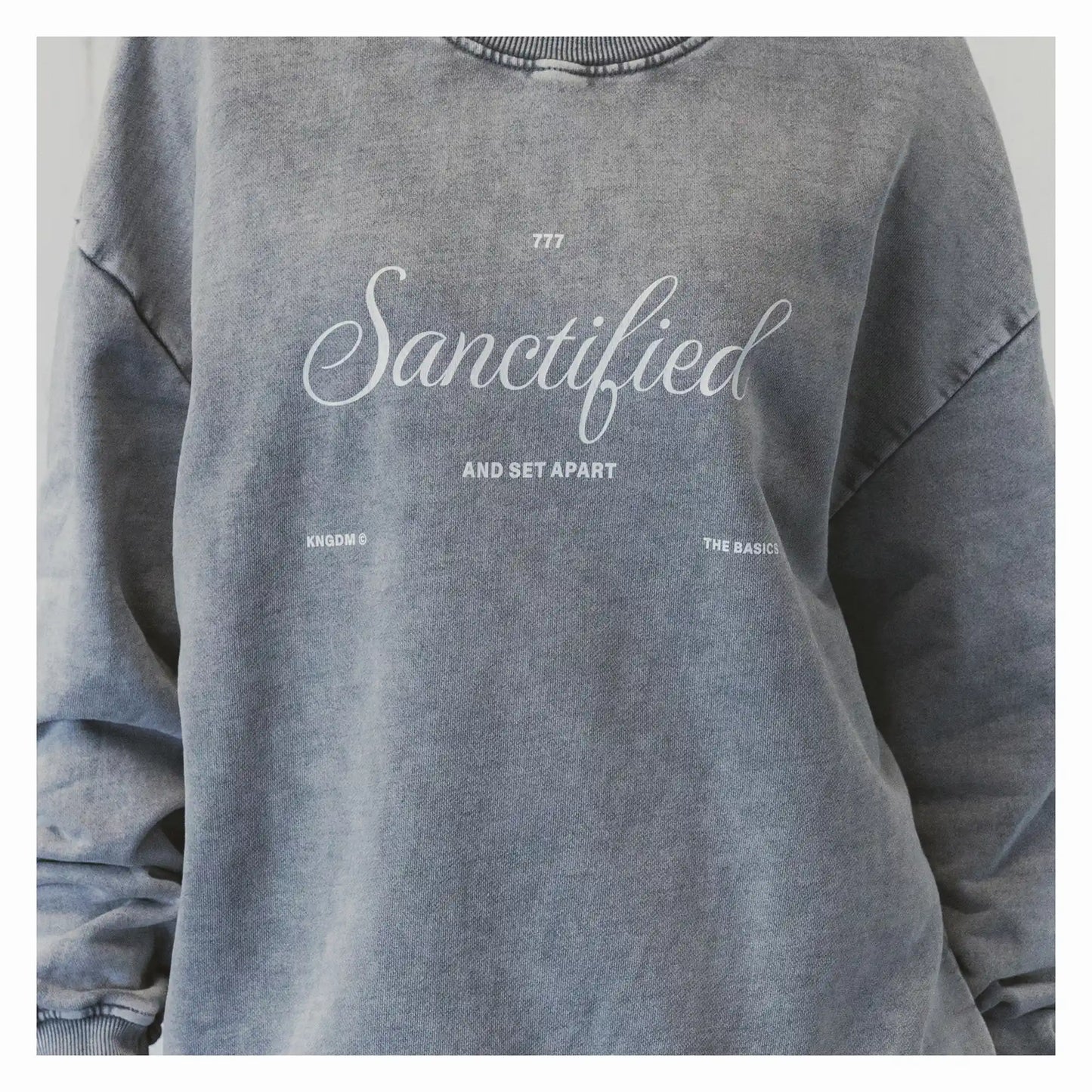 Sanctified – Washed Grey Sweater
