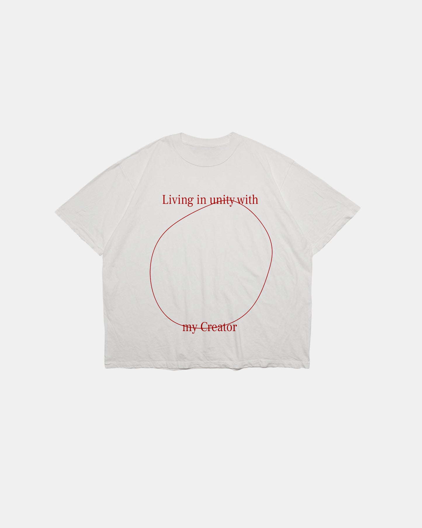 One – White Boxy Tee