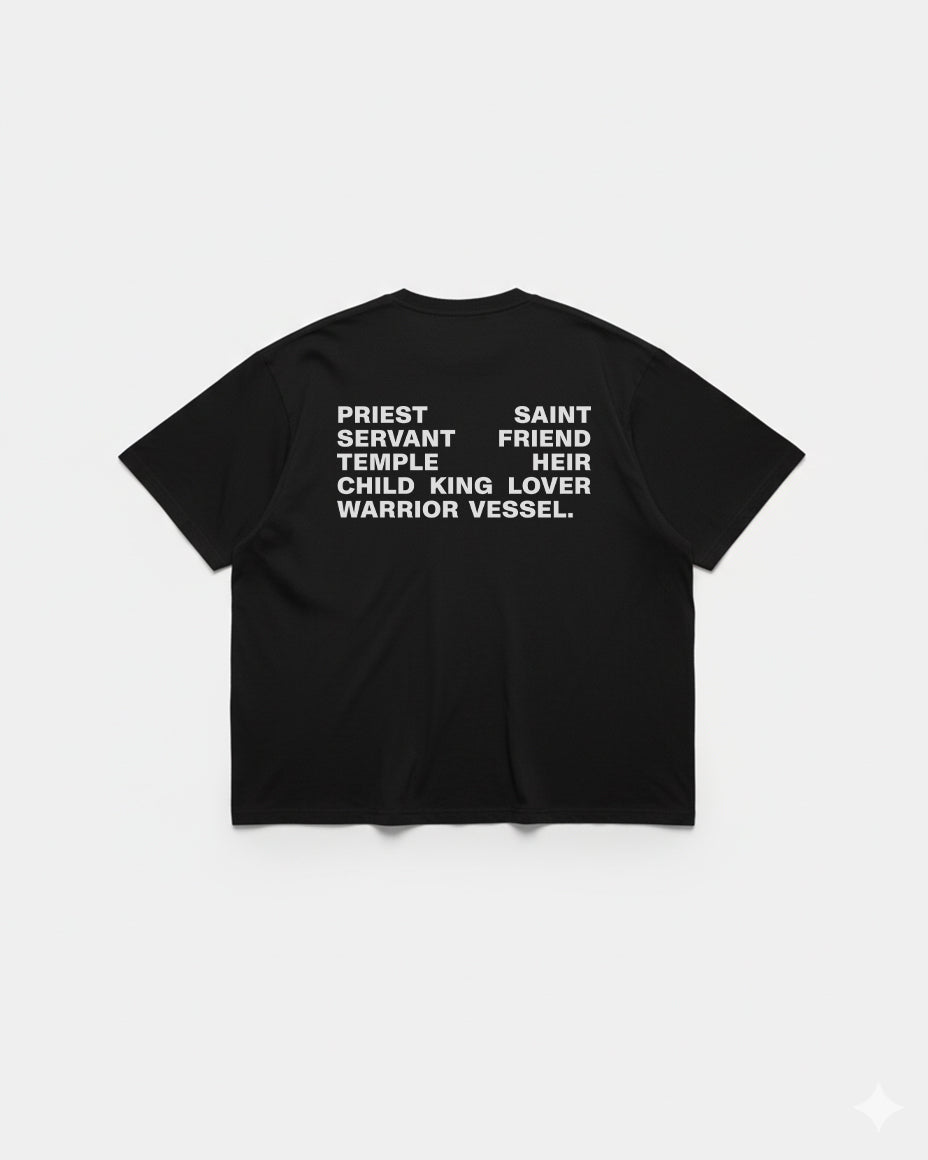 Saint – Black Boxy Tee V.2