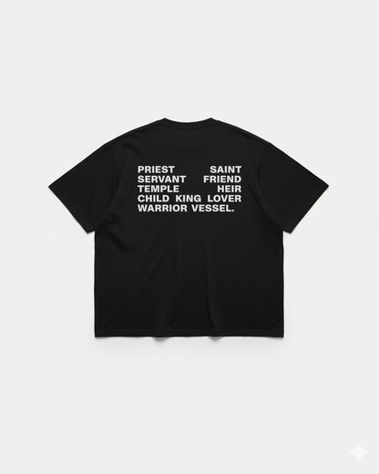 Saint – Black Boxy Tee V.2