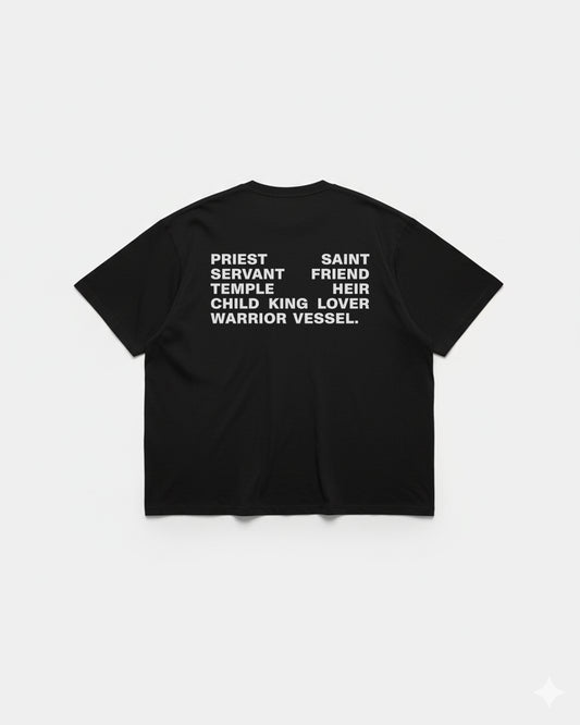 Saint – Black Boxy Tee V.2