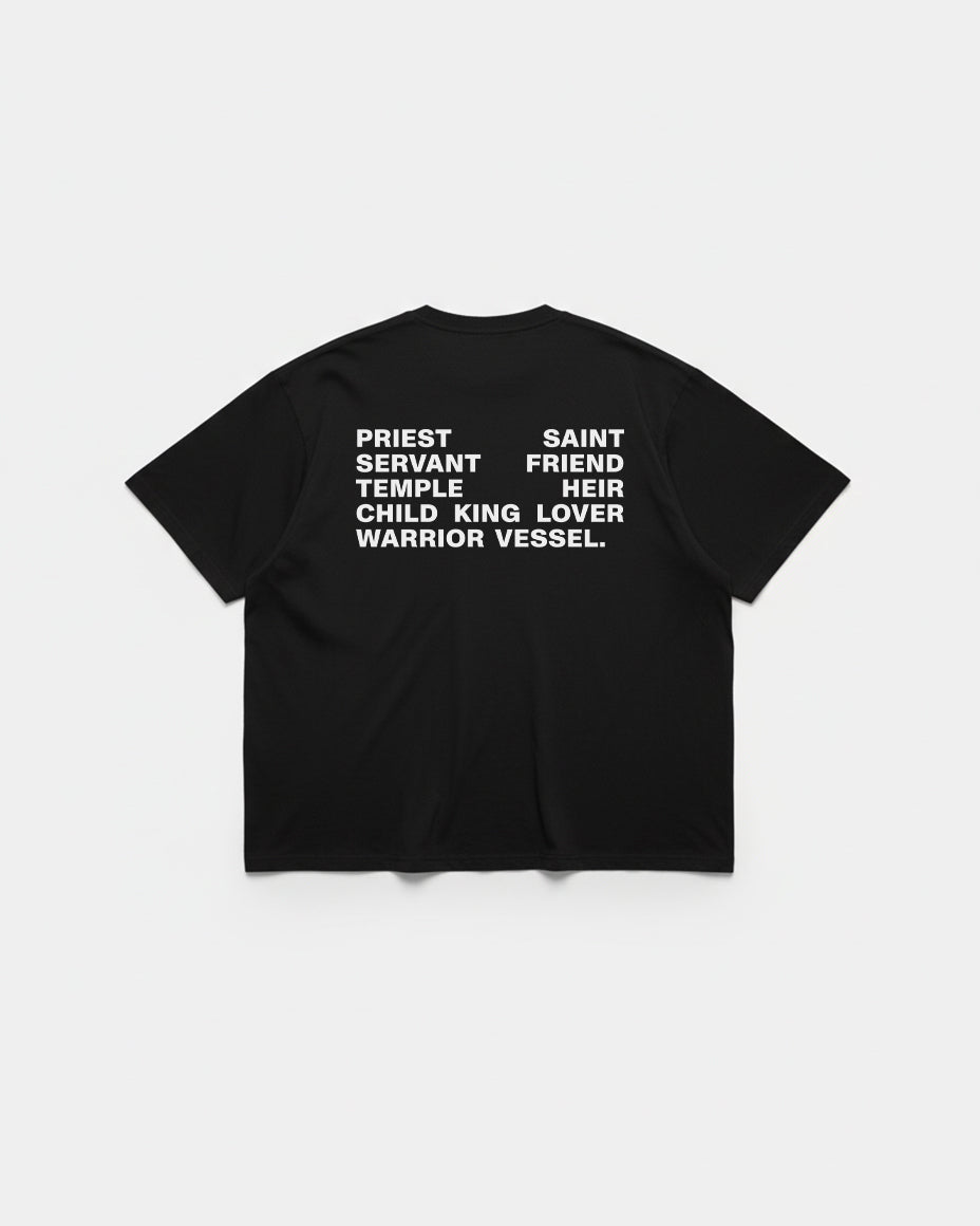 Saint – Black Boxy Tee V.2