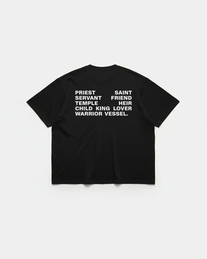Saint – Black Boxy Tee V.2